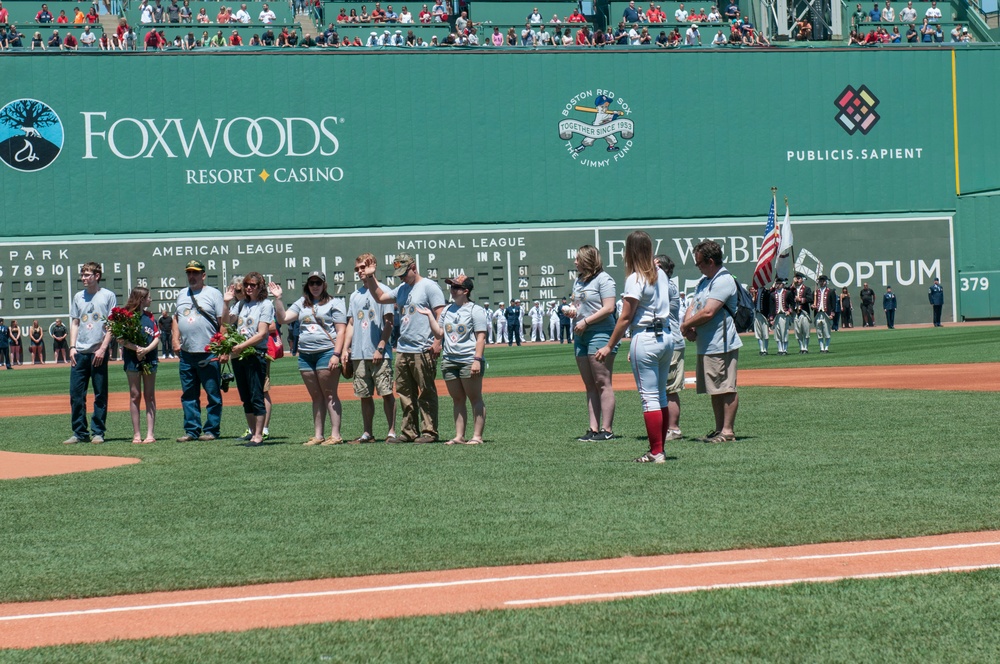 Gold Star Families are Introduced at Red Sox Game