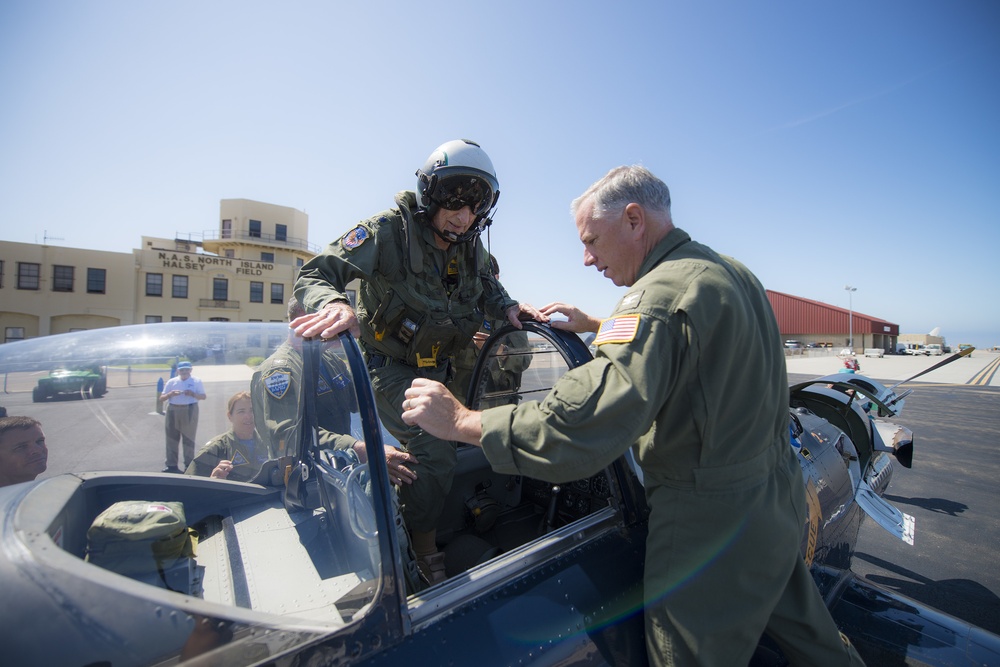 Legendary Ace Flies His 100th Aircraft in &quot;the Birthplace of Naval Aviation&quot;