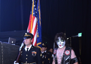 Oregon National Guard performs color guard at KISS concert
