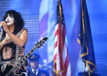 Oregon National Guard performs color guard at KISS concert