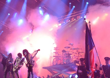 Oregon National Guard performs color guard at KISS concert