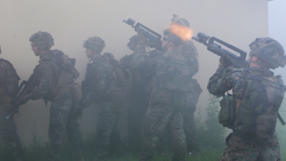SPMAGTF-CR-AF Charlie Co executes a Platoon Offensive Attack