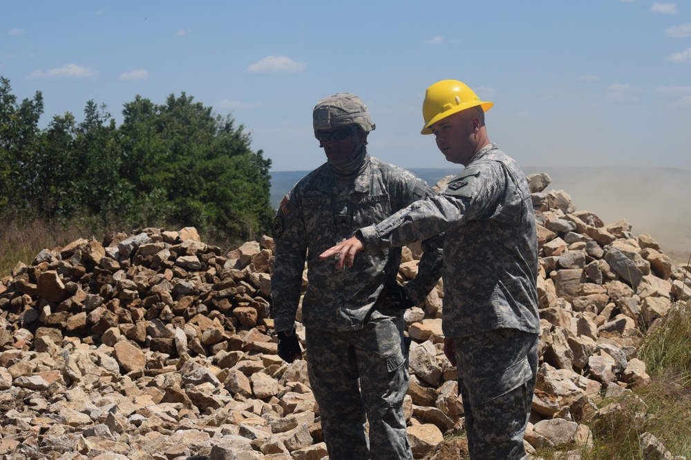 841st Engineer Battalion U.S. Army Reserve combine efforts with 194th Engineer Brigade Tennessee Army National Guard at Operation Resolute Castle