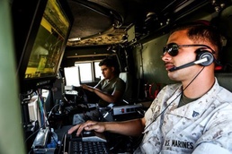 1st MLG communication Marines set the standard