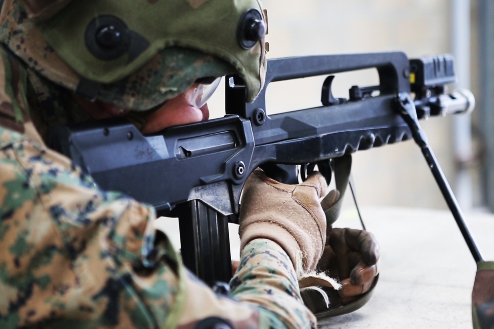 SPMAGTF-CR-AF Marines &amp; French Army conduct a NEO exercise