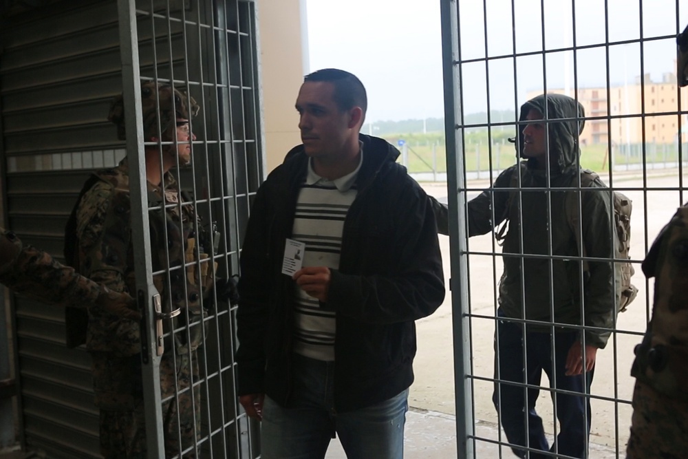 SPMAGTF-CR-AF Marines &amp; French Army conduct a NEO exercise