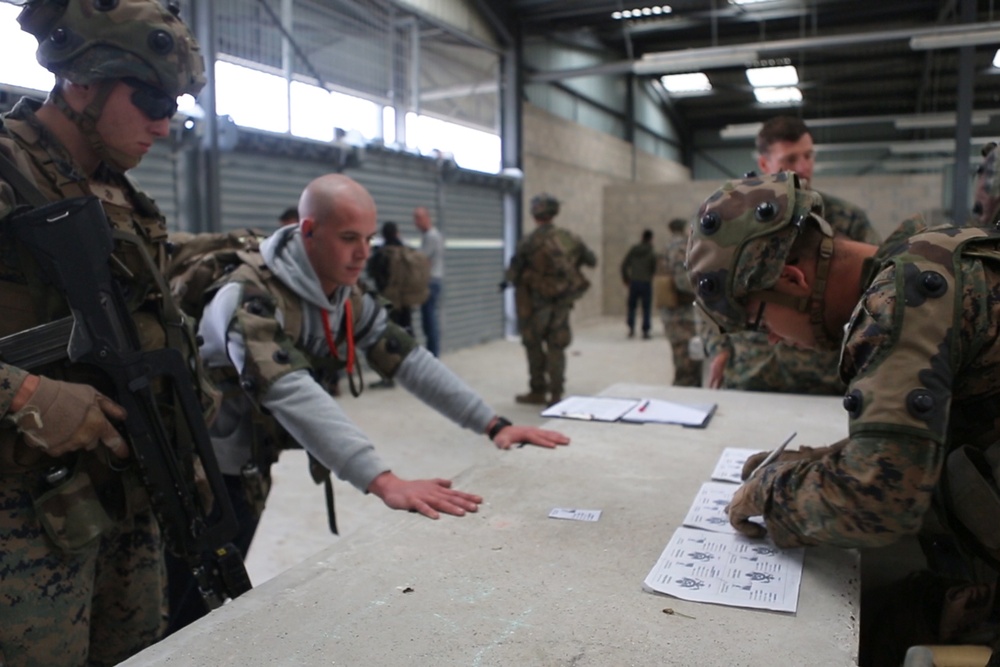 SPMAGTF-CR-AF Marines &amp; French Army conduct a NEO exercise