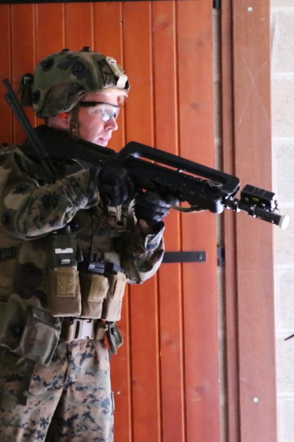 SPMAGTF-CR-AF Marines &amp; French Army conduct a NEO exercise