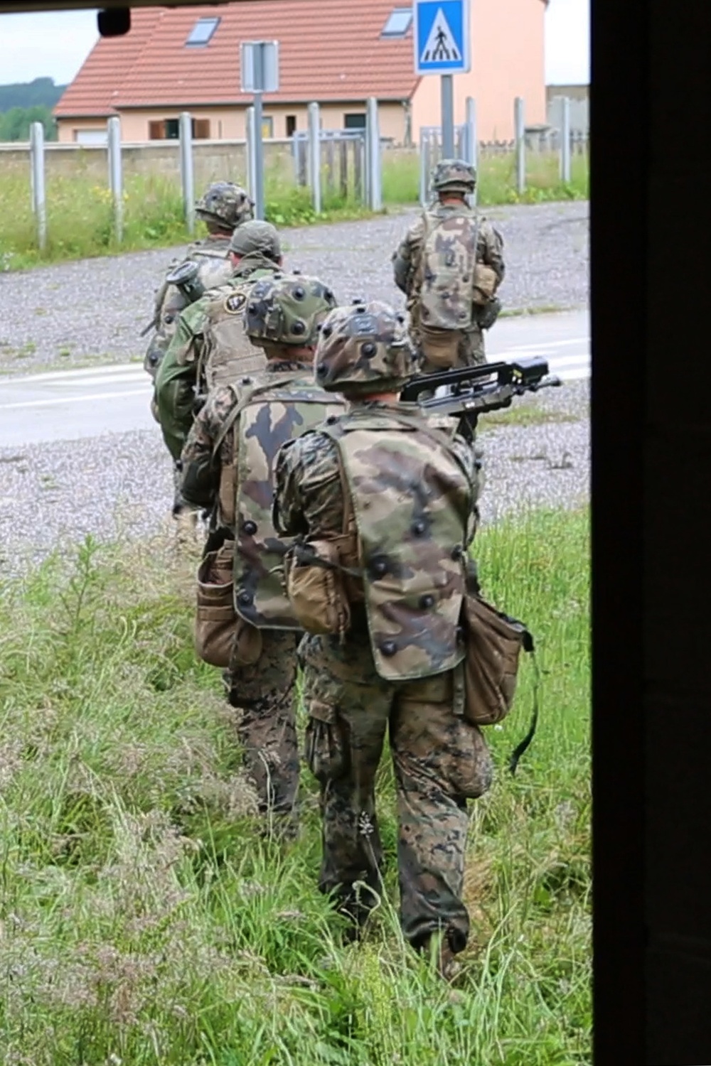 SPMAGTF-CR-AF Marines &amp; French Army conduct a NEO exercise