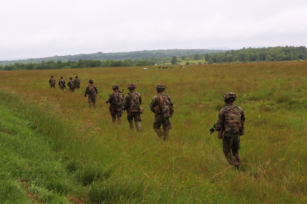 SPMAGTF-CR-AF Marines &amp; French Army conduct a NEO exercise