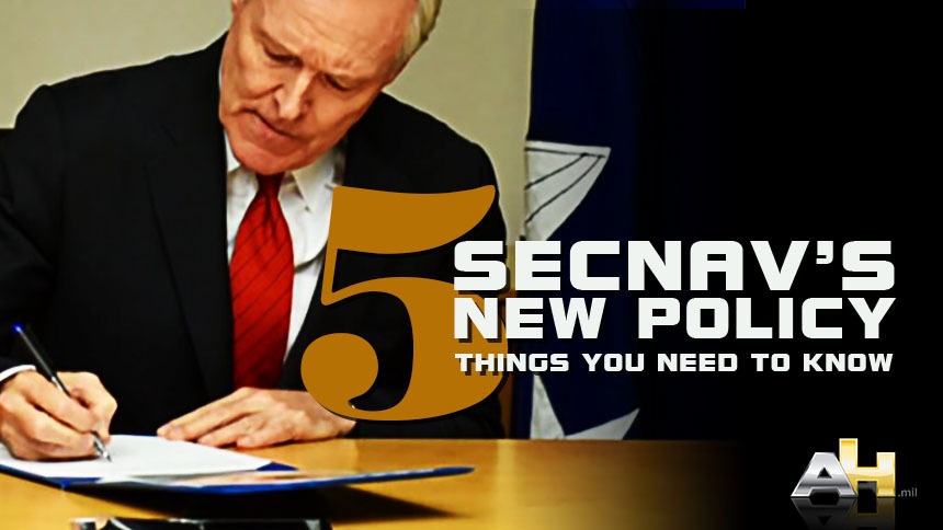 5 Things You Need to Know: SECNAV's New ADMIN separation policy Graphic