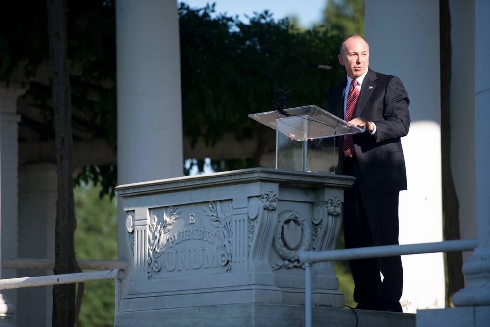 The National Association of Landscape Professions volunteer in Arlington National Cemetery