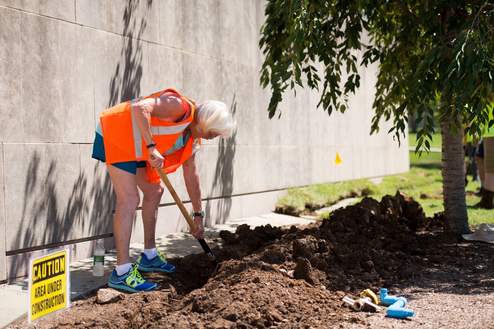 The National Association of Landscape Professions volunteer in Arlington National Cemetery
