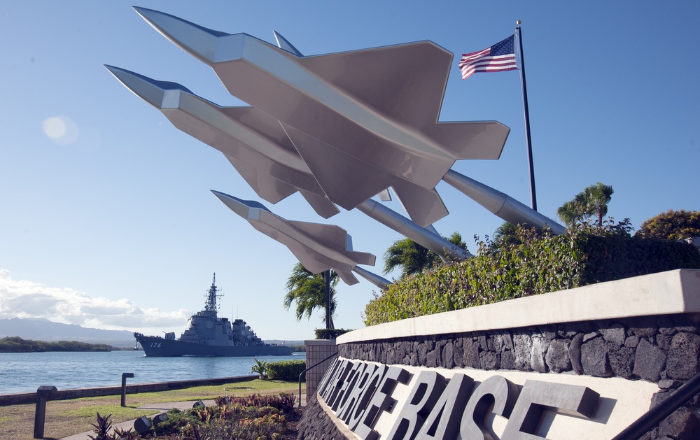 JS Chokai (DDG 176) departs Joint Base Pearl Harbor-Hickam for Rim of the Pacific 2016