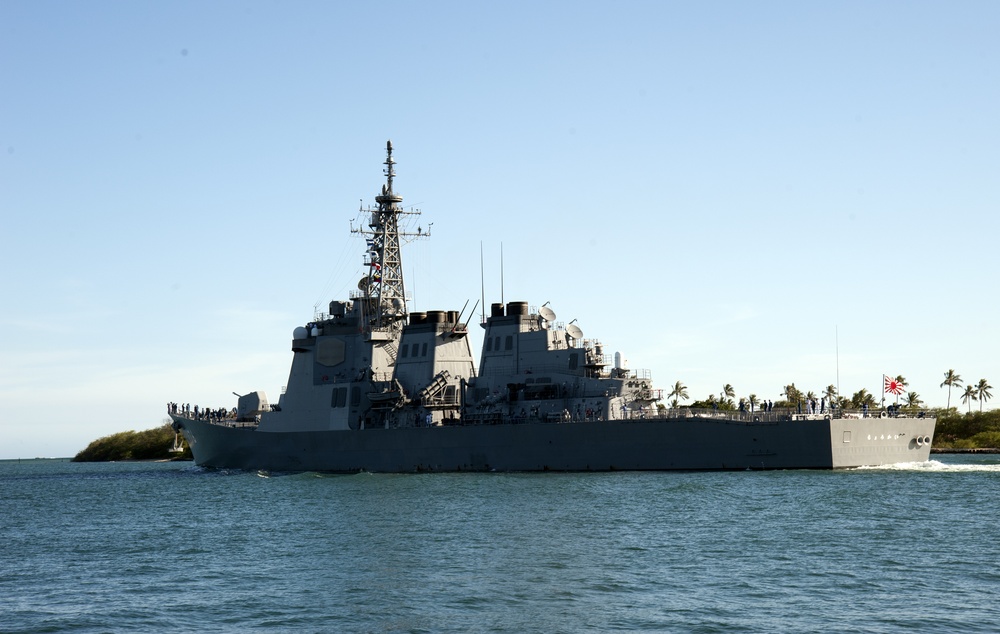 JS Chokai (DDG 176) departs Joint Base Pearl Harbor-Hickam for Rim of the Pacific 2016