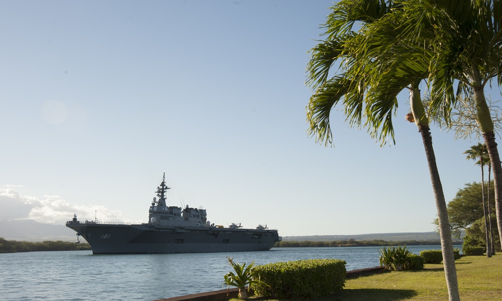 JS Hyuga (DDH 181) departs Joint Base Pearl Harbor-Hickam for Rim of the Pacific 2016