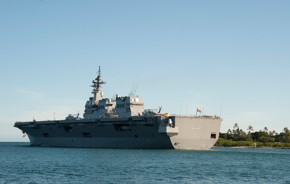 JS Hyuga (DDH 181) departs Joint Base Pearl Harbor-Hickam for Rim of the Pacific 2016