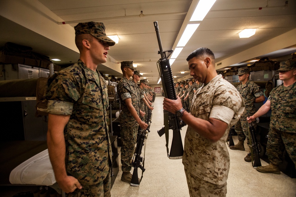 Lima Co. Platoon Commander's Inspection