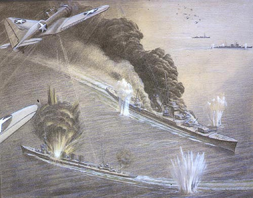 Battle of Coral Sea Illustration