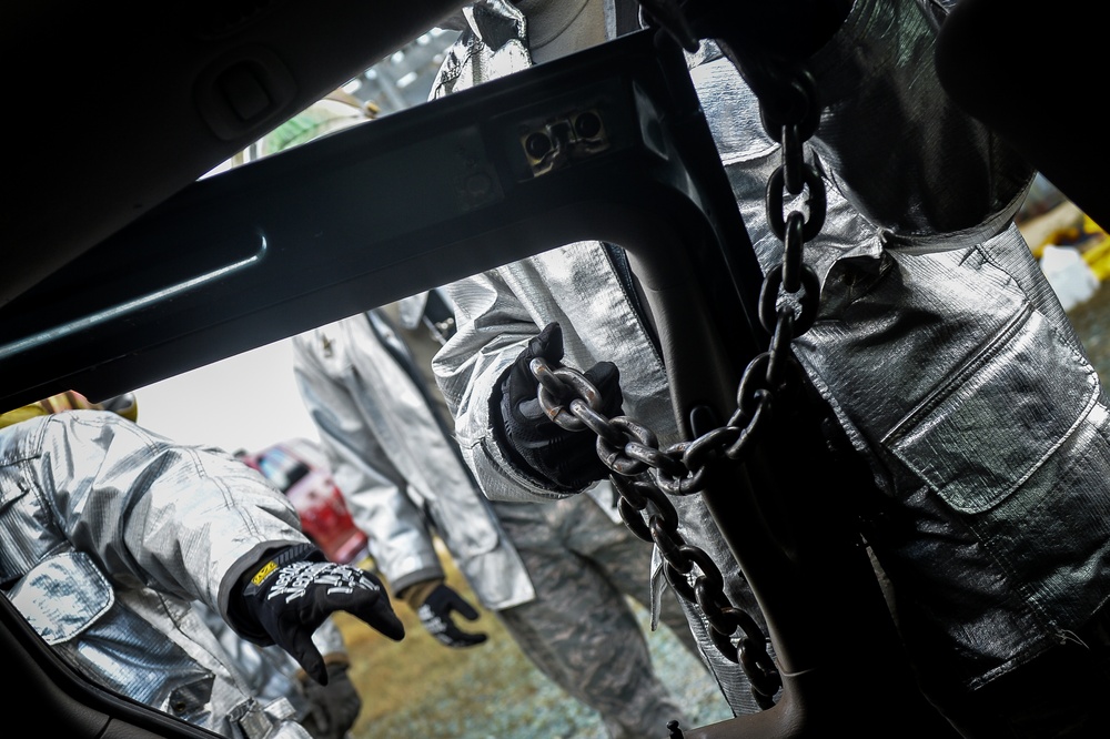 Shredding vehicles, saving lives: Firefighters practice victim extraction skills