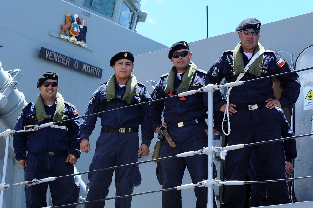 CNS Almirante Cochrane gets underway for RIMPAC