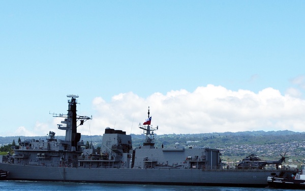 CNS Almirante Cochrane gets underway for RIMPAC