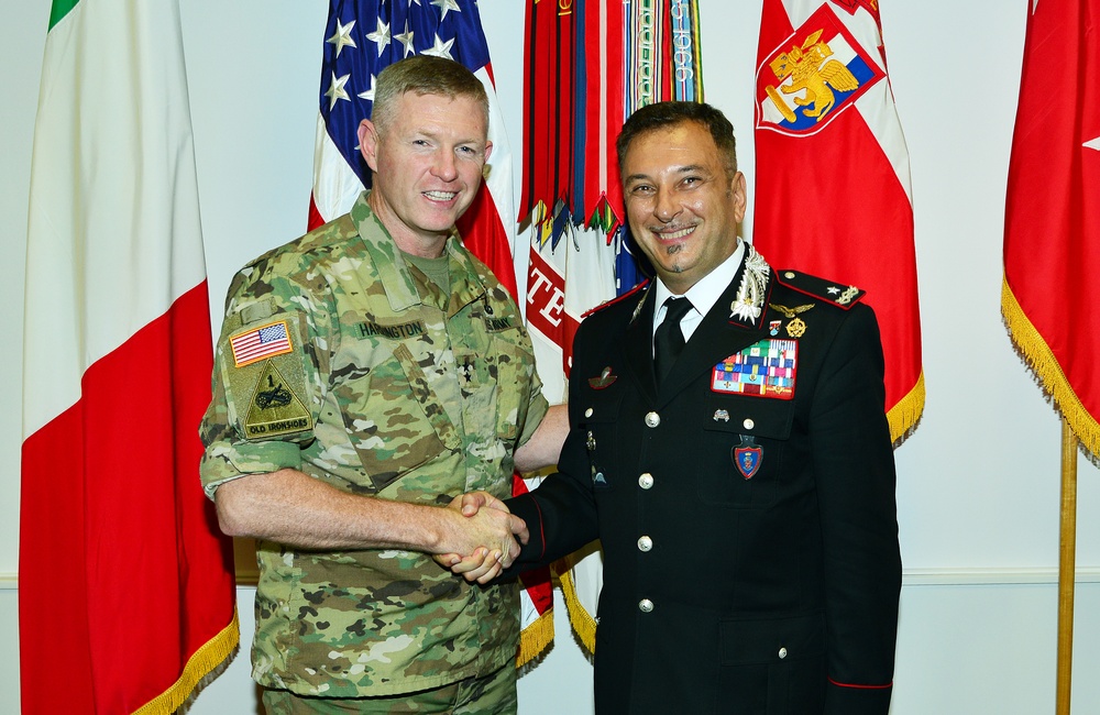 Brig. Gen. Giovanni Pietro Barbano visits Caserma Ederle in Vicenza, Italy