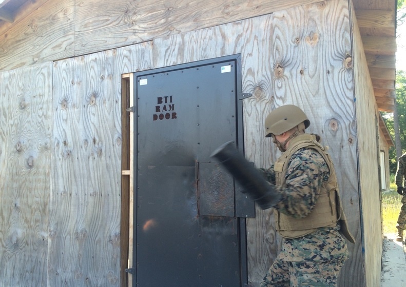 Marine Engineer student uses the Thor’s Hammer to mechanically breach a door