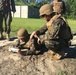 Marines attached to Combat Engineer Officer course 5-16 emplace a Claymore Mine