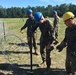 Marines attached to Combat Engineer Officer course 5-16 (CEO 5-16) emplace triple standard concertina wire