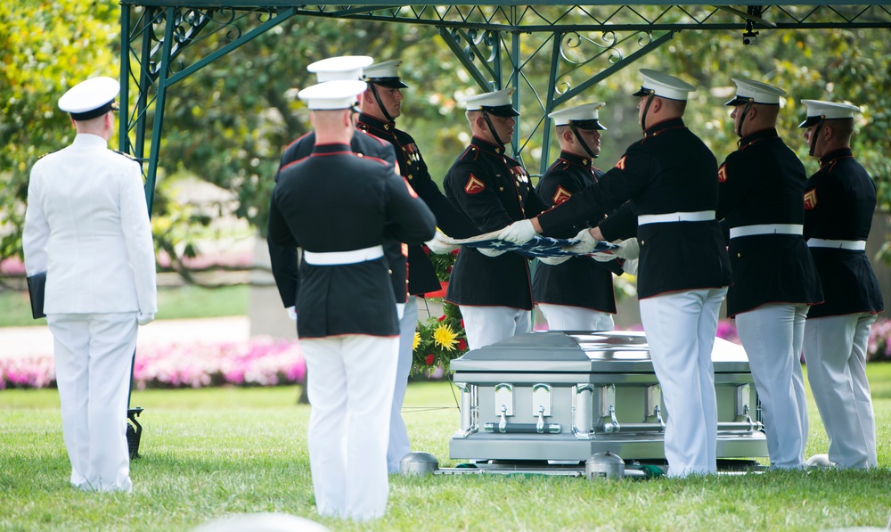 Graveside service for U.S. Marine Corps Pvt. Robert Carter Jr. in Arlington National Cemetery