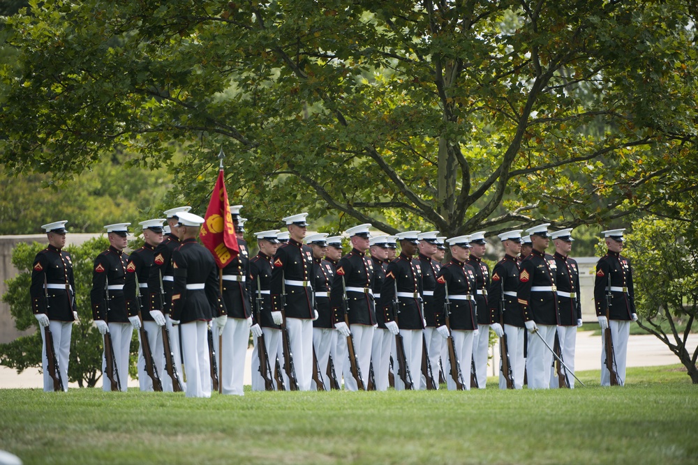 Graveside service for U.S. Marine Corps Pvt. Robert Carter Jr. in Arlington National Cemetery