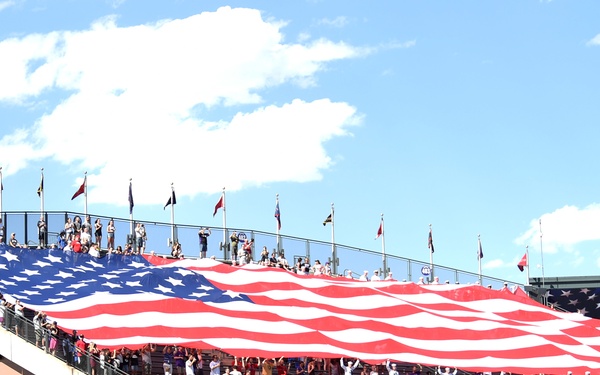 Service members participate in Colorado Rockies military appreciation ceremony