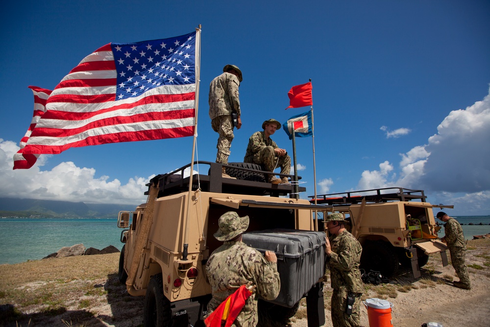 LCACs Hover Aboard Marine Corps Air Station, Kaneohe Bay, Hawaii