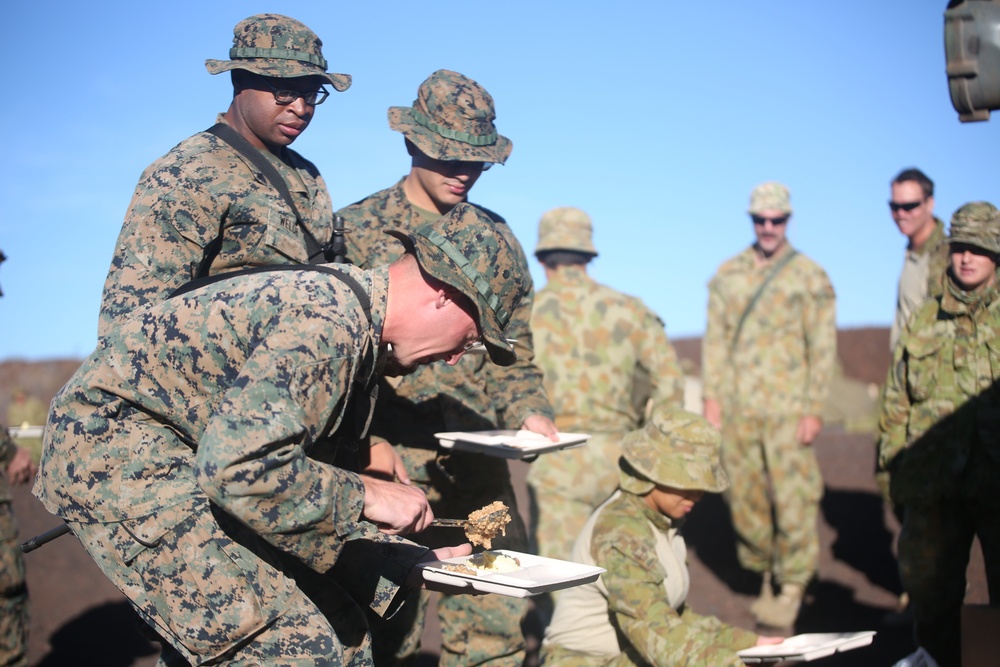 U.S. Marines with 2nd Battalion, Royal Australian Regiment prepare for live fire