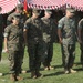Marines with 2nd TSB conduct a change of command ceremony.