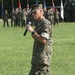 Marines with 2nd TSB conduct a change of command ceremony.
