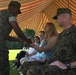 Marines with 2nd TSB conduct a change of command ceremony.
