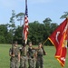 Marines with 2nd TSB conduct a change of command ceremony.