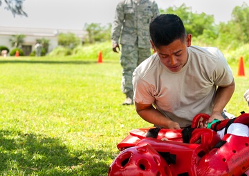 18th SFS members undergo OC spray training