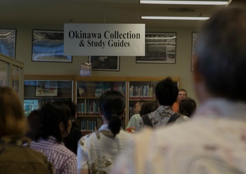 Okinawan librarians visit, exchange at Camp Foster library