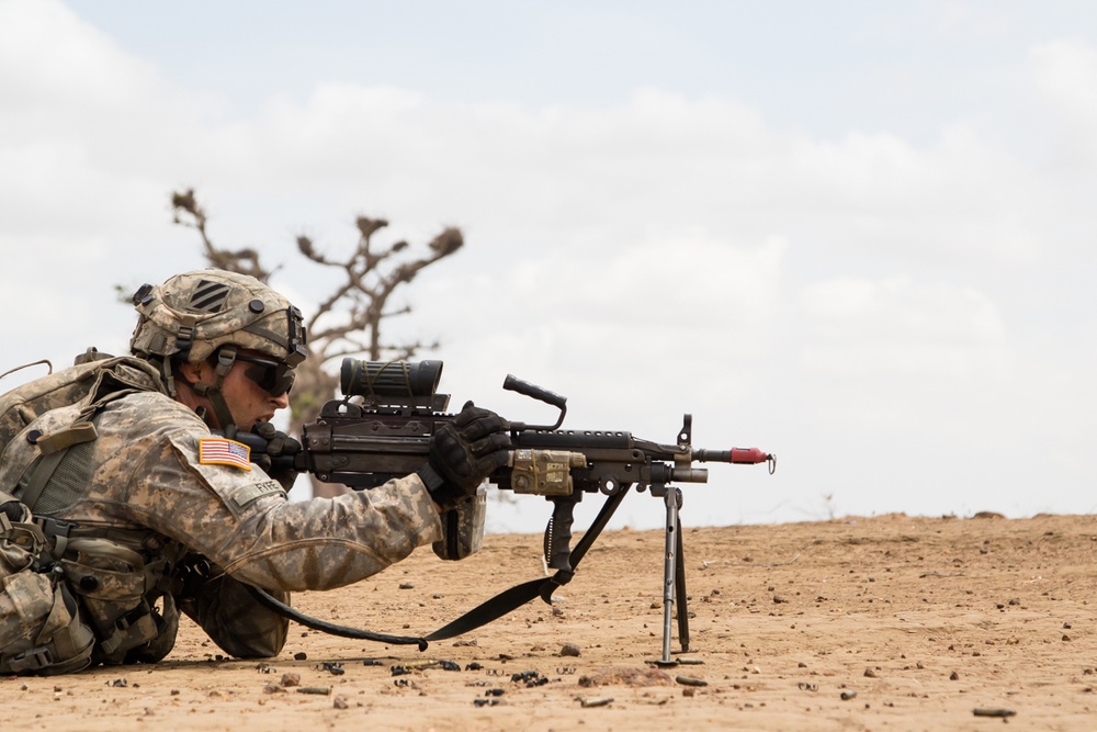 African Readiness Training squad live-fire