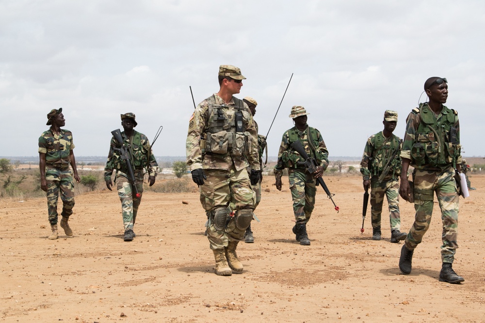 African Readiness Training squad live-fire