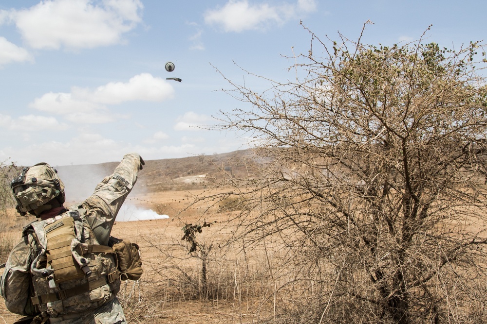 African Readiness Training squad live-fire