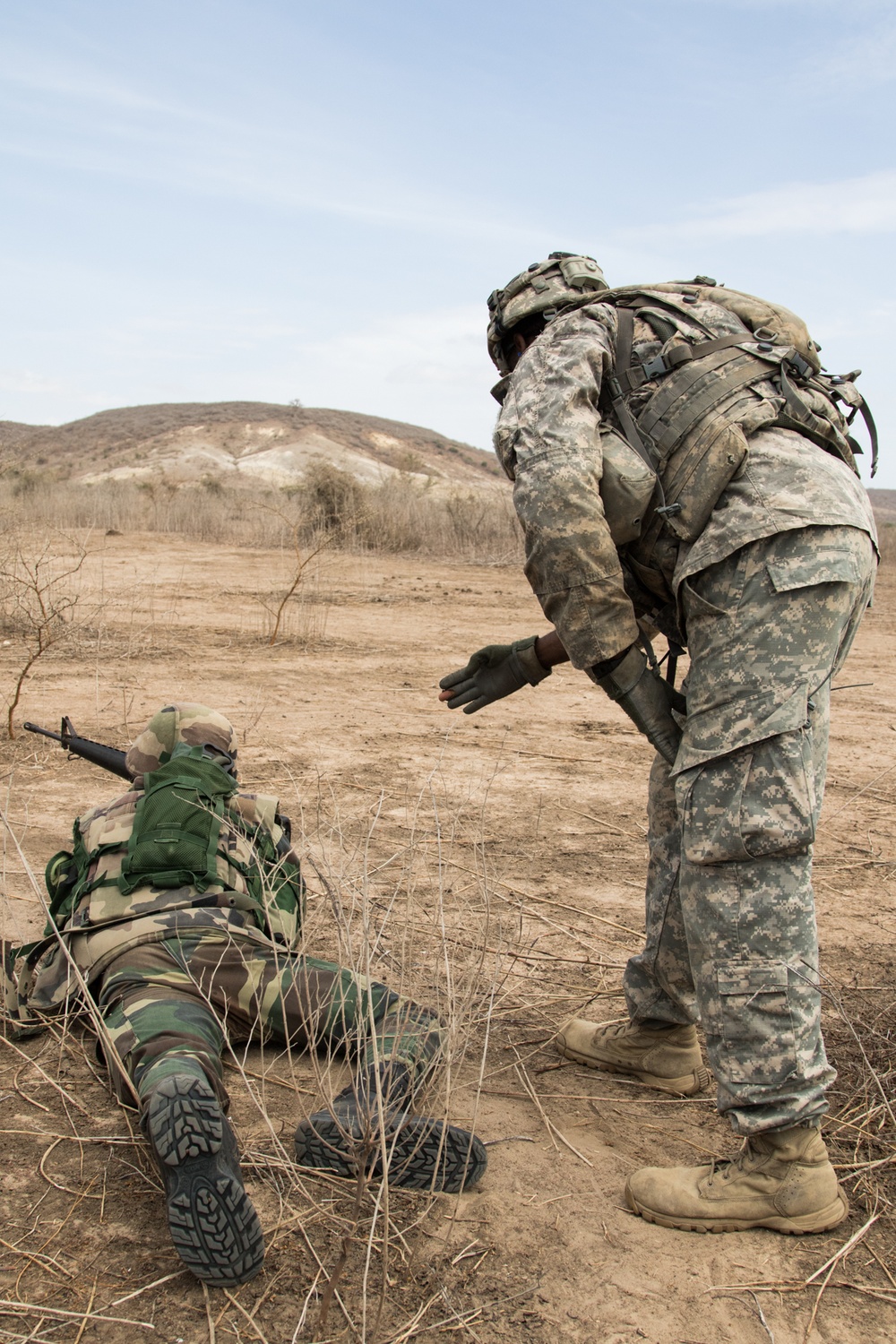 African Readiness Training squad live-fire