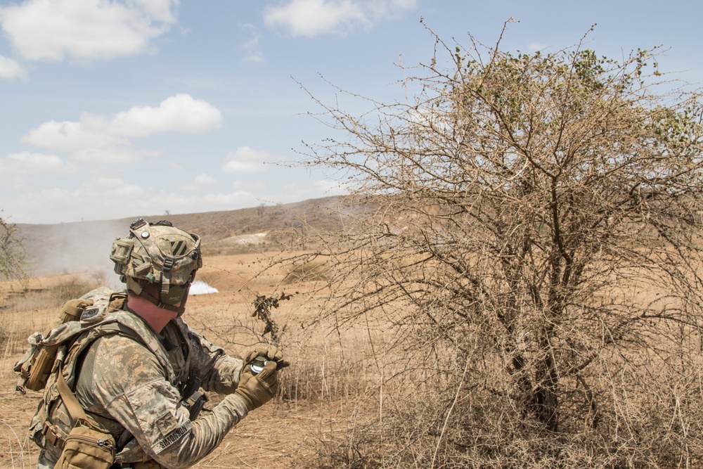 African Readiness Training squad live-fire