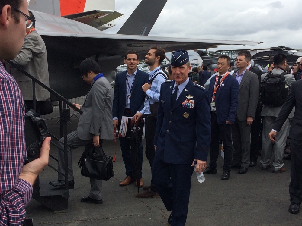 U.S. Forces display technology, military might at Farnborough