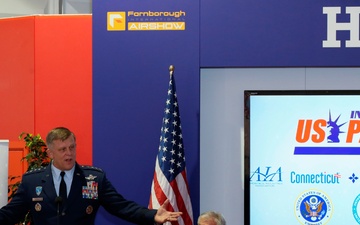 U.S. Forces display technology, military might at Farnborough