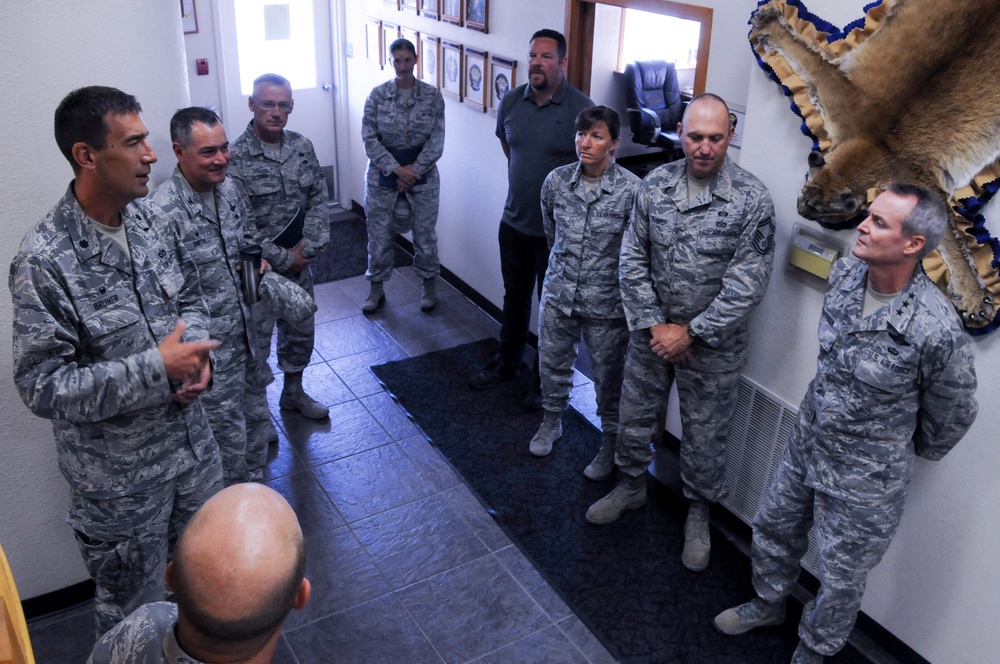 Lt. Gen. Darryl Roberson, commander of Air Education and Training Command, visits the 173rd Fighter Wing to see its mission firsthand.