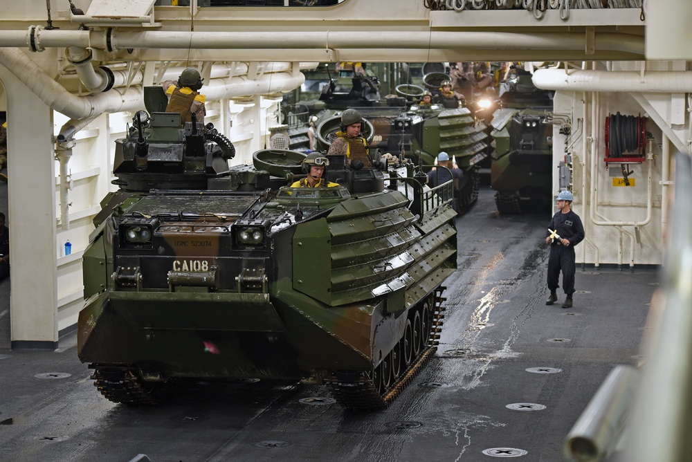 USS San Diego conducts well deck operations during RIMPAC